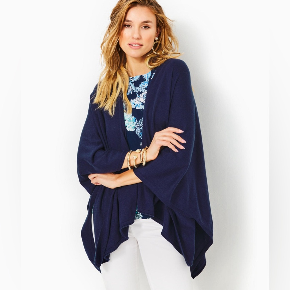 New Lilly Pulitzer Terri Wrap True Navy